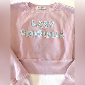 Wildfox sweatshirt, cropped, worn/faded wash